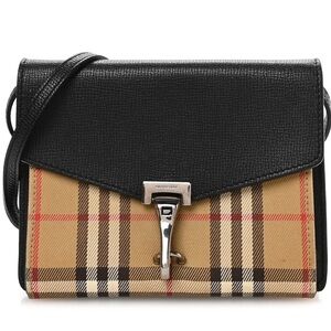 Burberry Black & Beige Vintage Check Crossbody Bag